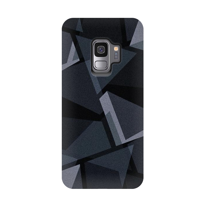 Galaxy S9 StrongFit Black geometric by Jms