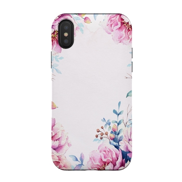 iPhone Xs / X StrongFit Blush Spring Flowers  by  Utart