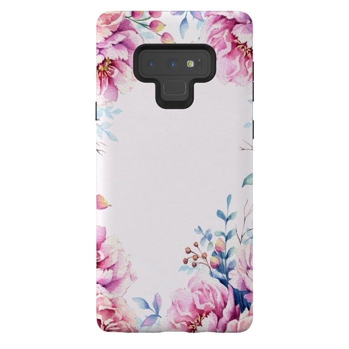 Galaxy Note 9 StrongFit Blush Spring Flowers  by  Utart