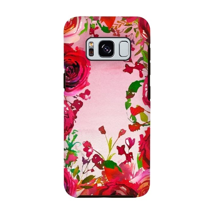 Galaxy S8 StrongFit Moody red Rose Flowers by  Utart