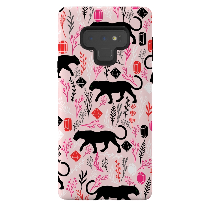 Galaxy Note 9 StrongFit Cute Panther by Karolina