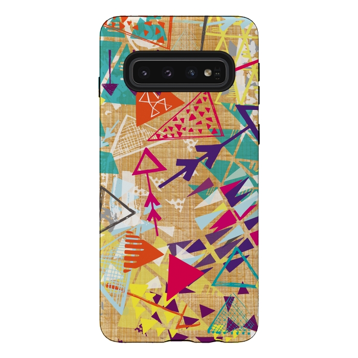 Galaxy S10 StrongFit Tribal Arrows by Rachael Taylor