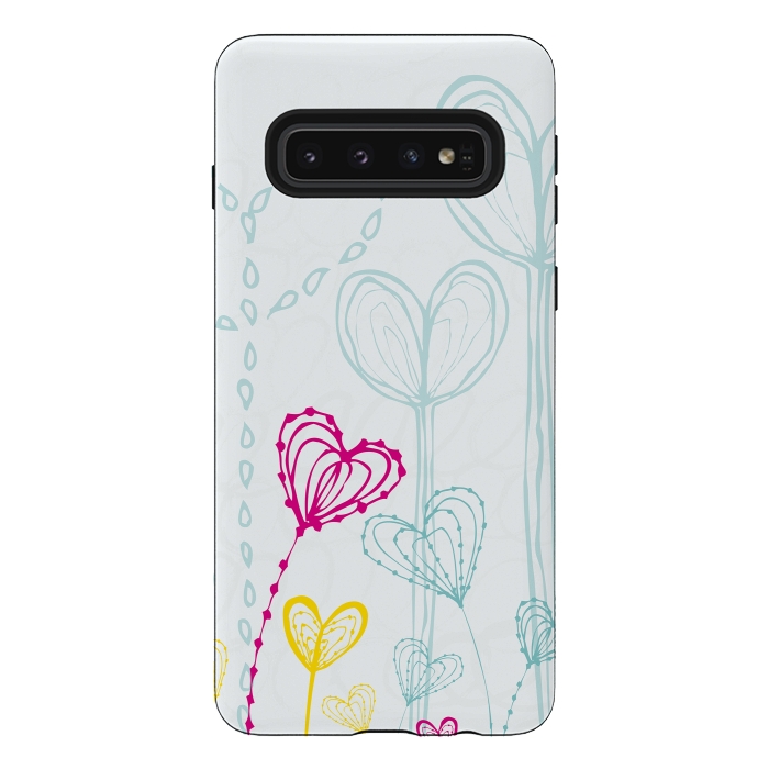 Galaxy S10 StrongFit Love Garden  White by MaJoBV
