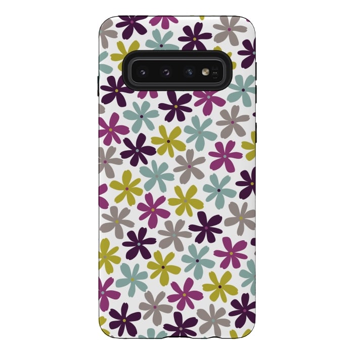 Galaxy S10 StrongFit Allium Ditsy by Rosie Simons