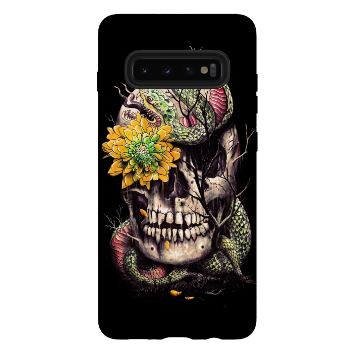 Galaxy S10 plus StrongFit Snake and Skull by Nicebleed