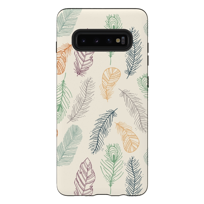 Galaxy S10 plus StrongFit Feathers by TracyLucy Designs