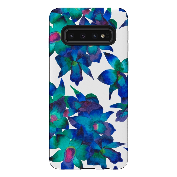 Galaxy S10 StrongFit Oceanic Orchid Fascination by Amaya Brydon