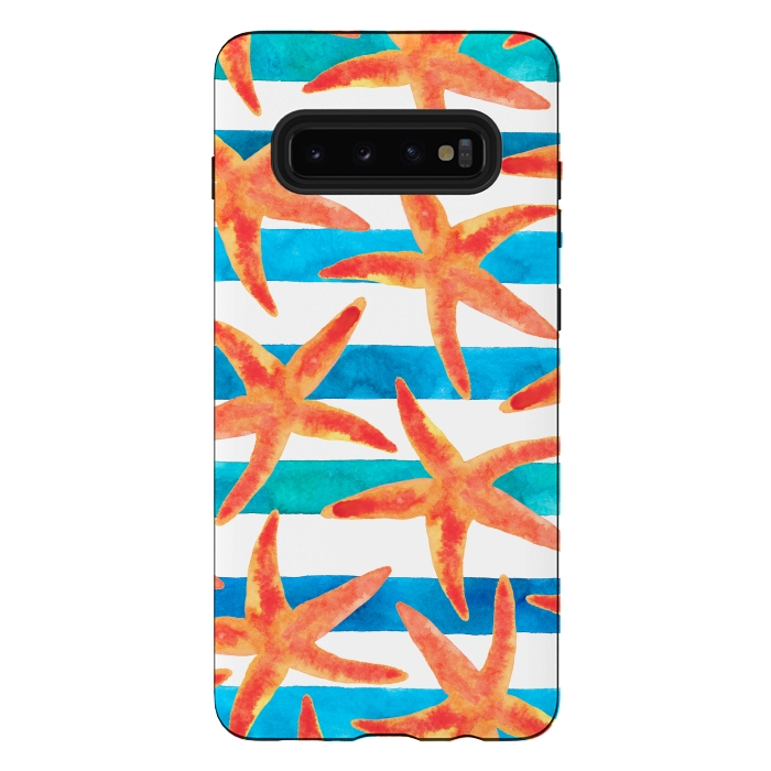 Galaxy S10 plus StrongFit Starfish Tropics by Amaya Brydon