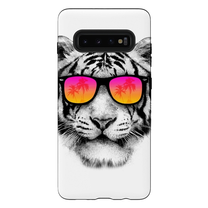 Galaxy S10 plus StrongFit The Coolest Tiger by Mitxel Gonzalez