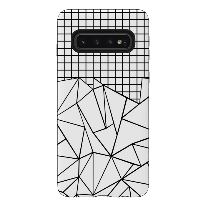 Galaxy S10 StrongFit AB Grid White by Project M
