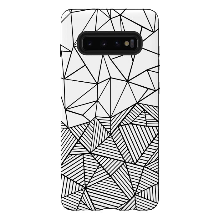 Galaxy S10 plus StrongFit AB Half and Half White by Project M