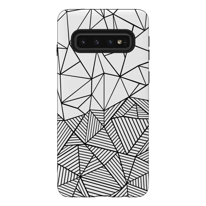 Galaxy S10 StrongFit AB Half and Half White by Project M