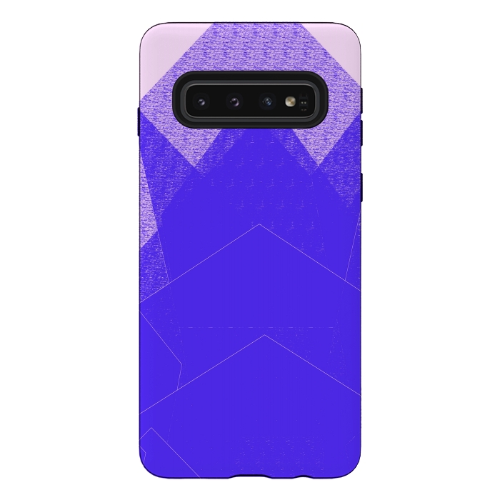 Galaxy S10 StrongFit Sunset Mountain Blue by ANoelleJay