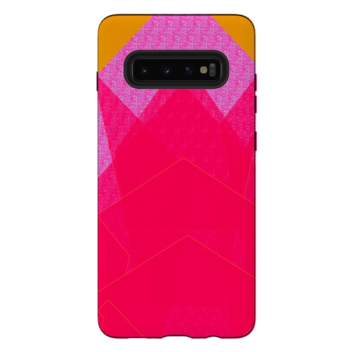 Galaxy S10 plus StrongFit Sunset Mountain fuschia by ANoelleJay