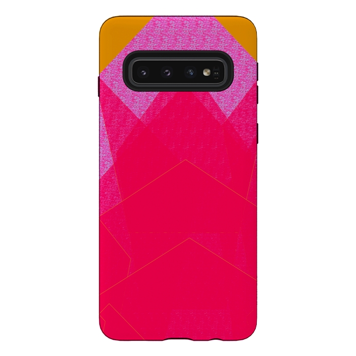 Galaxy S10 StrongFit Sunset Mountain fuschia by ANoelleJay