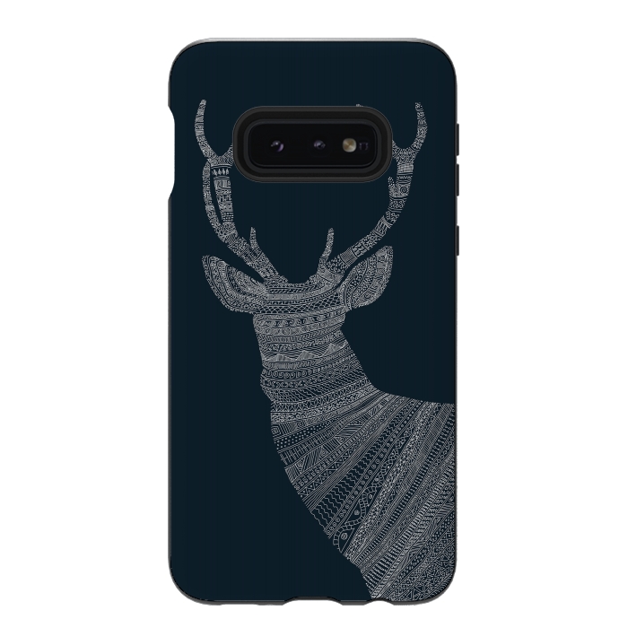 Galaxy S10e StrongFit Stag Blue Poster blue by Florent Bodart