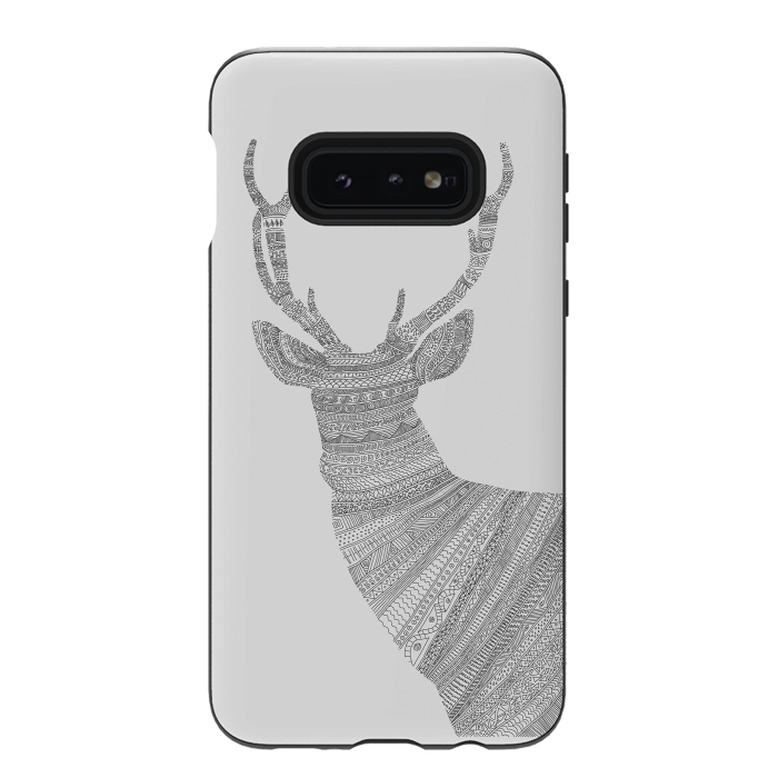 Galaxy S10e StrongFit Stag Grey Poster grey by Florent Bodart