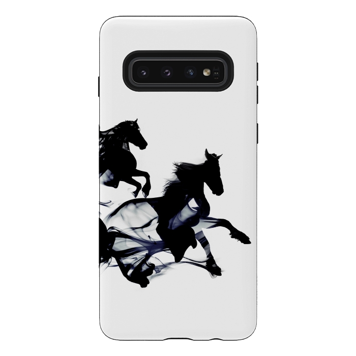 Galaxy S10 StrongFit Black Horses by Róbert Farkas