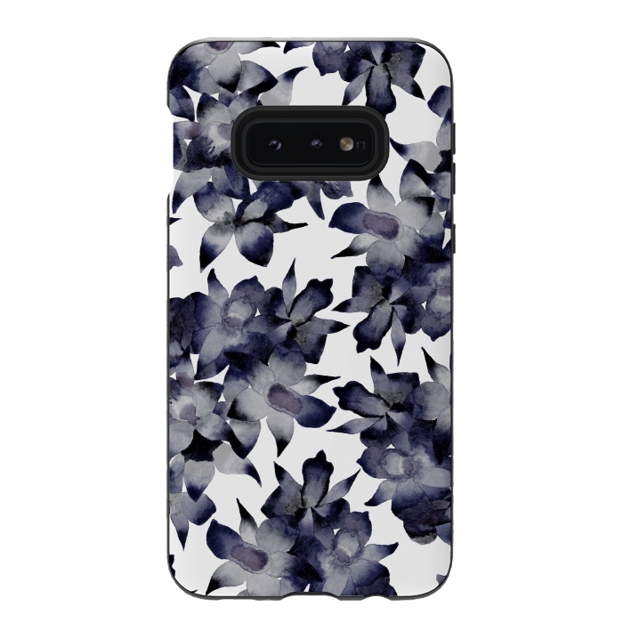 Galaxy S10e StrongFit Night Orchid by Amaya Brydon