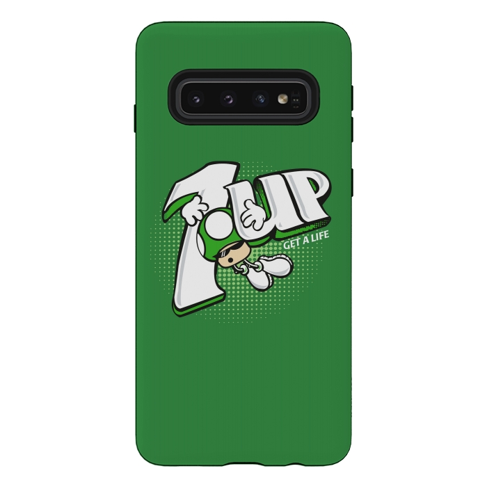 Galaxy S10 StrongFit 1UP Get a Life by Samiel Art