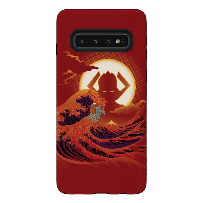 Galaxy S10 StrongFit Surfing with the Alien by Samiel Art