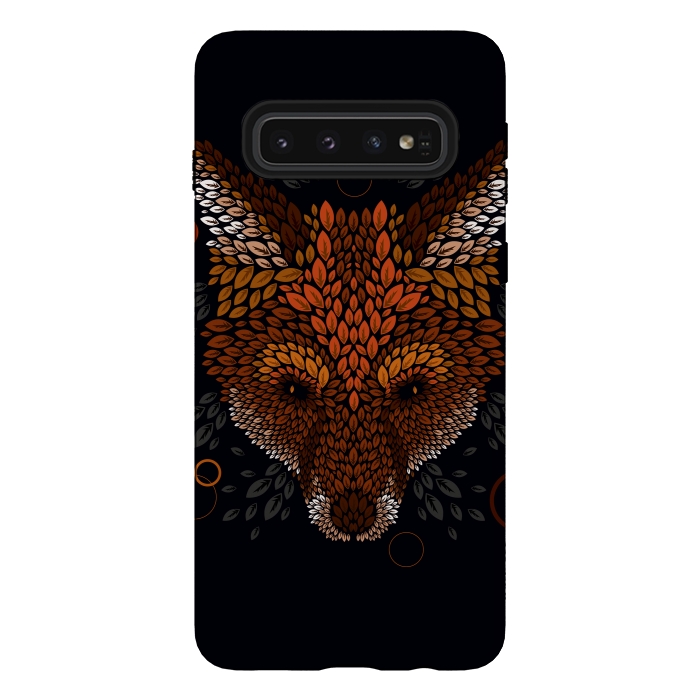 Galaxy S10 StrongFit Fox Face by Q-Artwork