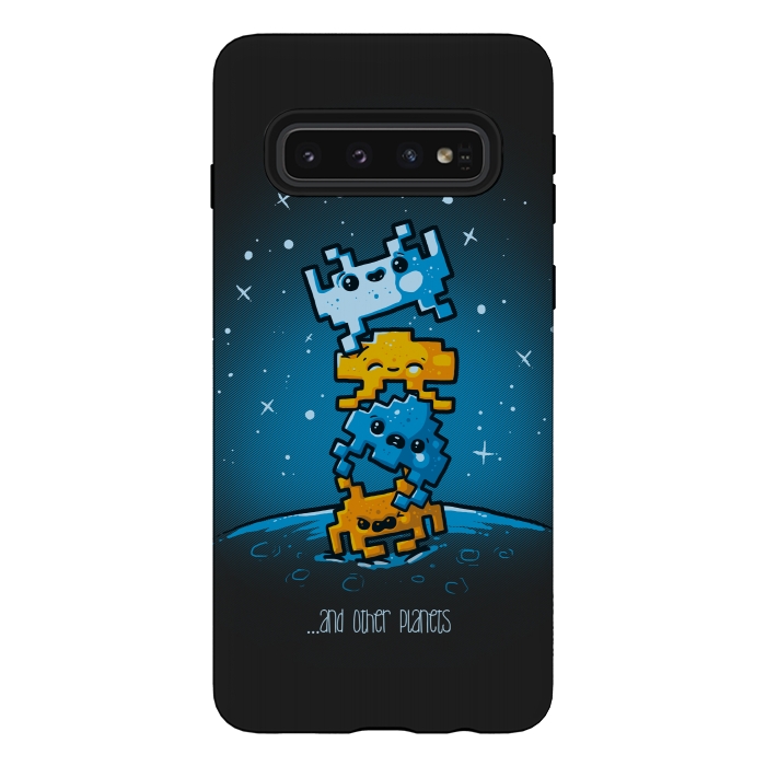 Galaxy S10 StrongFit Cute Invaders by Q-Artwork