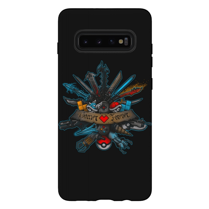 Galaxy S10 plus StrongFit Gamer Forever by Q-Artwork