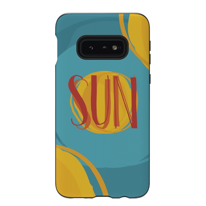 Galaxy S10e StrongFit Hot Sun on Blue Sky by Dellán