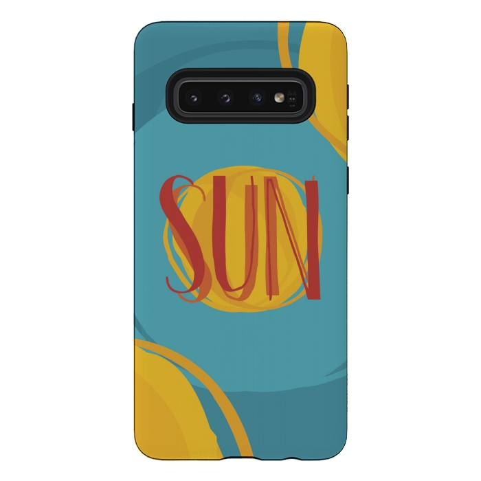 Galaxy S10 StrongFit Hot Sun on Blue Sky by Dellán