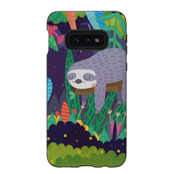 Galaxy S10e StrongFit Sloth in nature by Maria Jose Da Luz