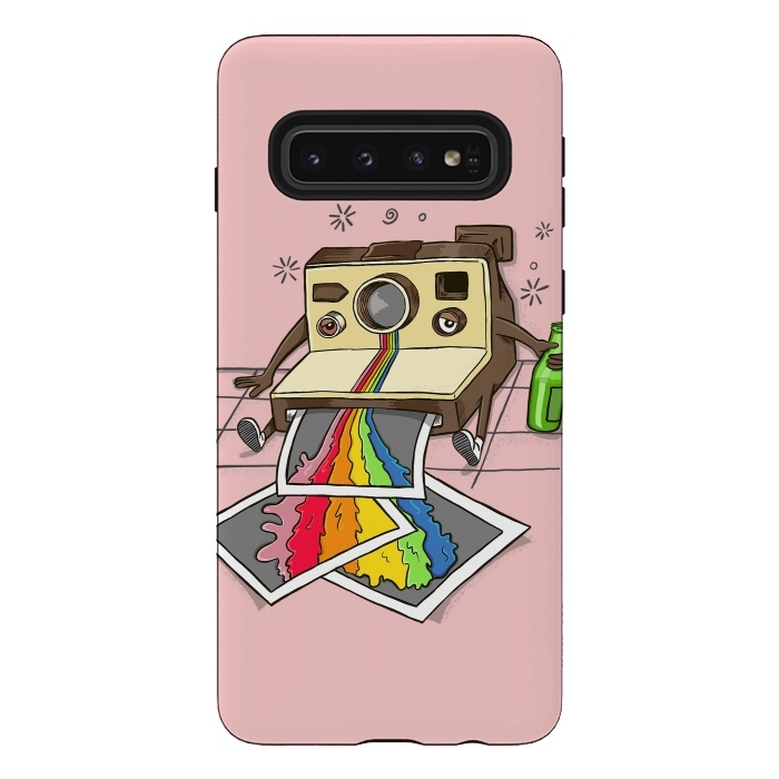 Galaxy S10 StrongFit DRUNK CAMERA ROSE by Coffee Man