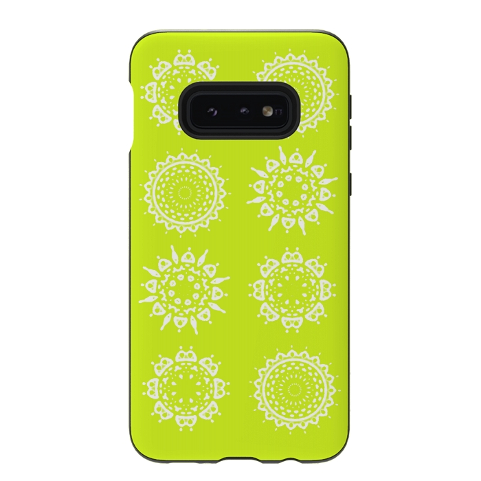 Galaxy S10e StrongFit Oh Chartreuse! by Bettie * Blue