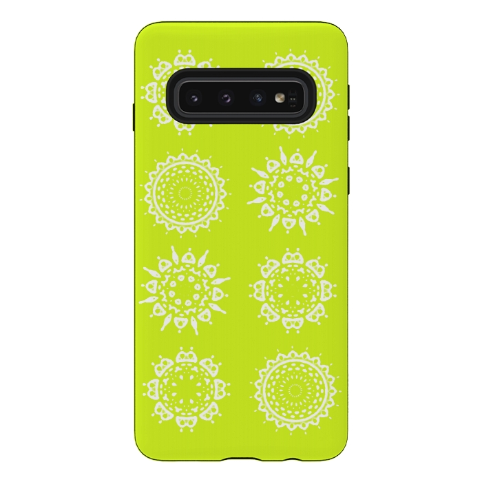 Galaxy S10 StrongFit Oh Chartreuse! by Bettie * Blue