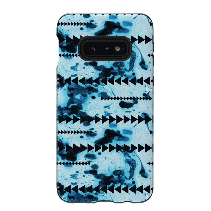Galaxy S10e StrongFit marble stripe by Laura Grant