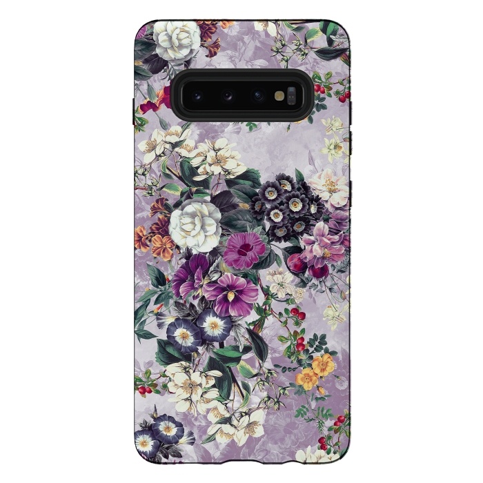 Galaxy S10 plus StrongFit Floral Pattern by Riza Peker