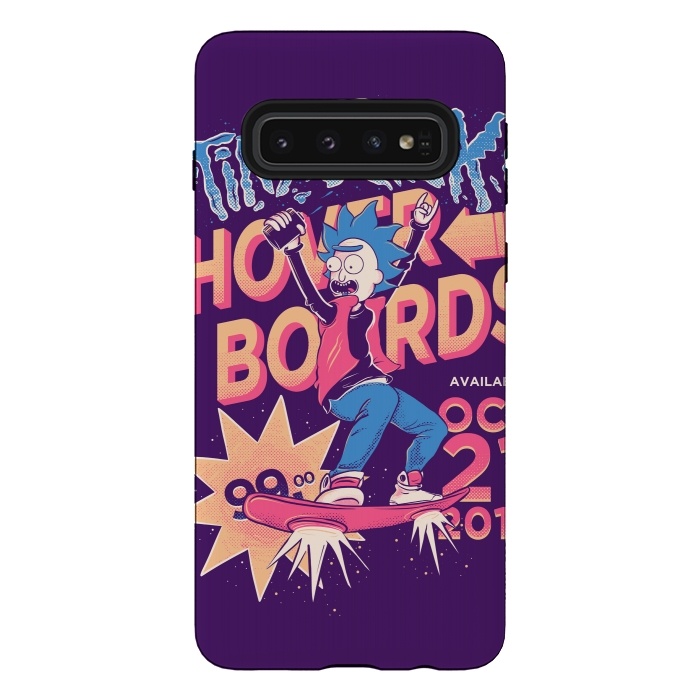 Galaxy S10 StrongFit Tiny rick hoverboards by Ilustrata