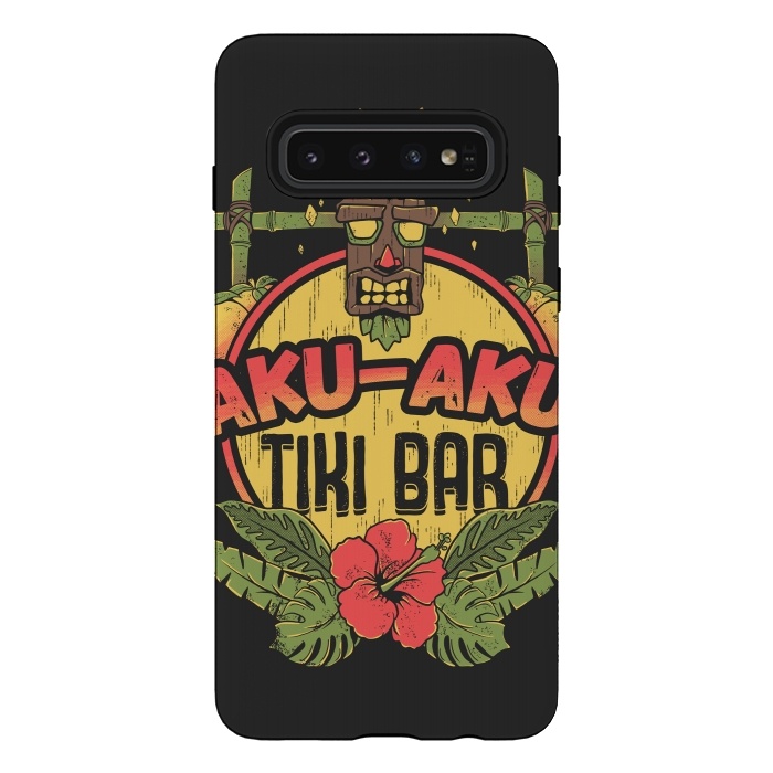 Galaxy S10 StrongFit Aku Aku - Tiki Bar by Ilustrata