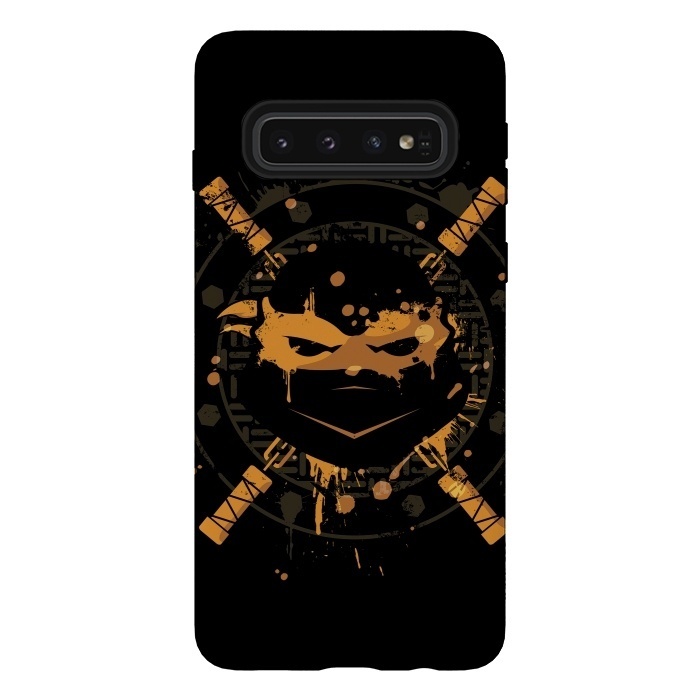 Galaxy S10 StrongFit Michelangelo Turtle by Sitchko
