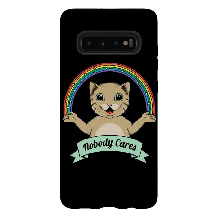 Galaxy S10 plus StrongFit Nobody Cares by Coffee Man