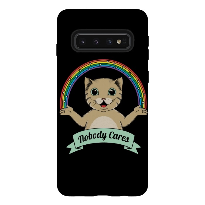 Galaxy S10 StrongFit Nobody Cares by Coffee Man