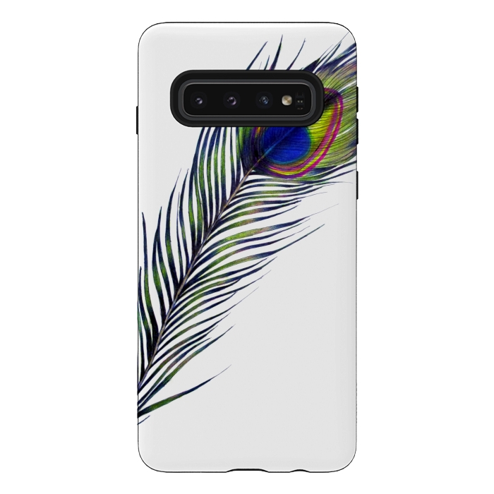 Galaxy S10 StrongFit The Peacock's Feather by ECMazur 