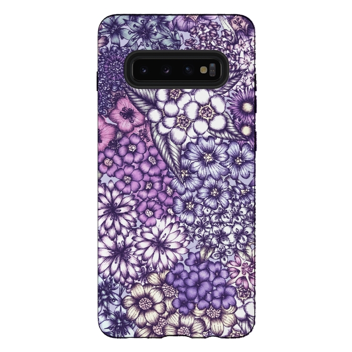 Galaxy S10 plus StrongFit Faded Blossoms by ECMazur 