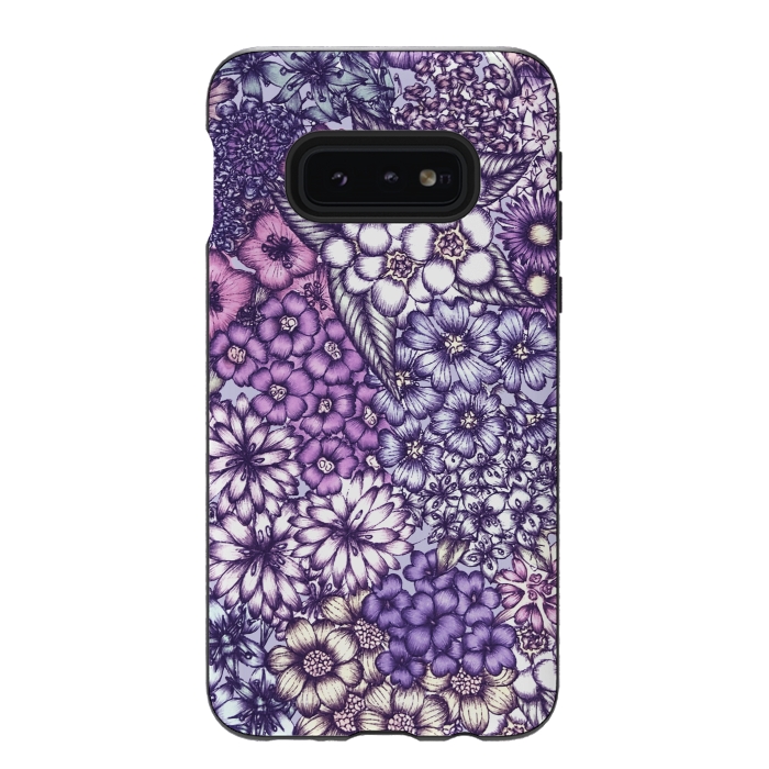 Galaxy S10e StrongFit Faded Blossoms by ECMazur 