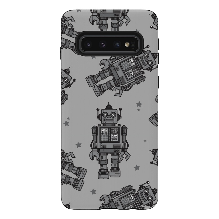 Galaxy S10 StrongFit A Vintage Robot Friend Pattern  by Wotto