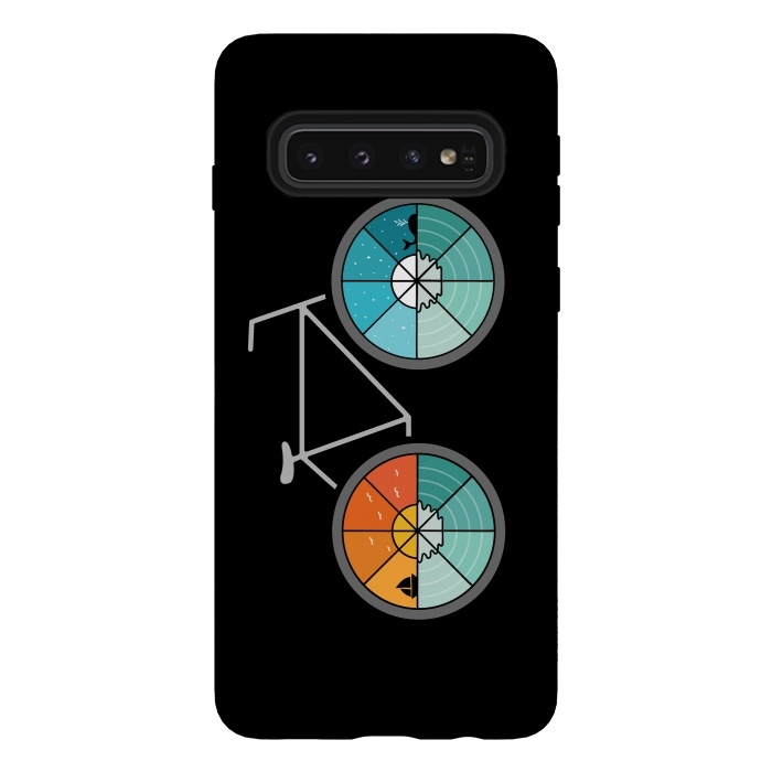 Galaxy S10 StrongFit Bicycle Landscape by Coffee Man