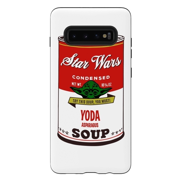 Galaxy S10 plus StrongFit Star Wars Campbells Soup Yoda by Alisterny