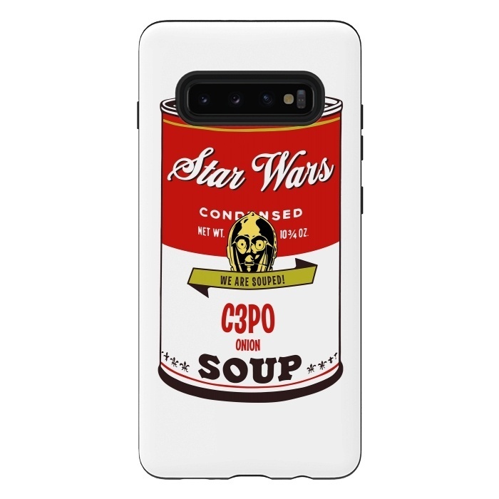 Galaxy S10 plus StrongFit Star Wars Campbells Soup C3PO by Alisterny