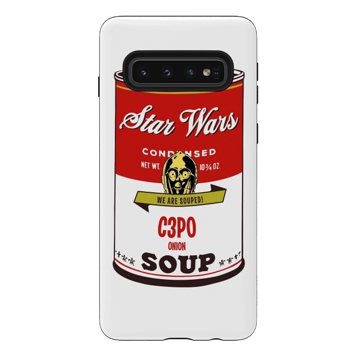 Galaxy S10 StrongFit Star Wars Campbells Soup C3PO by Alisterny