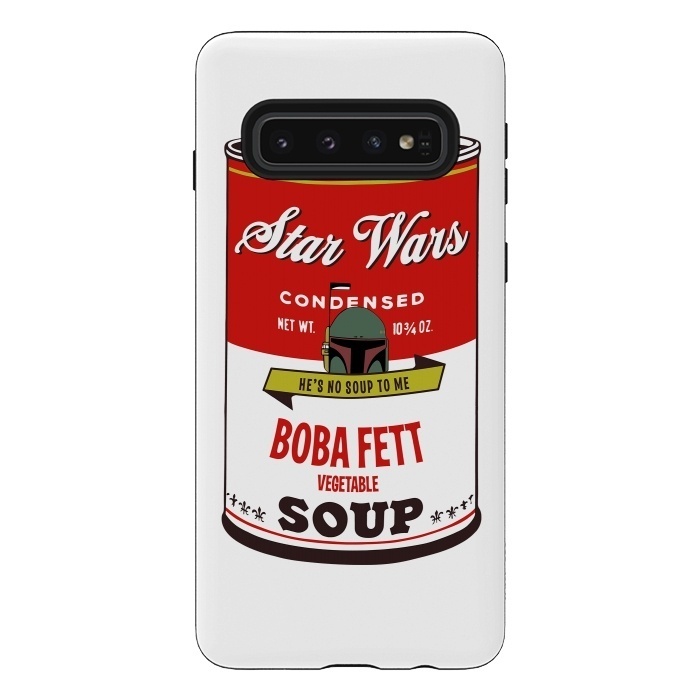 Galaxy S10 StrongFit Star Wars Campbells Soup Boba Fett by Alisterny
